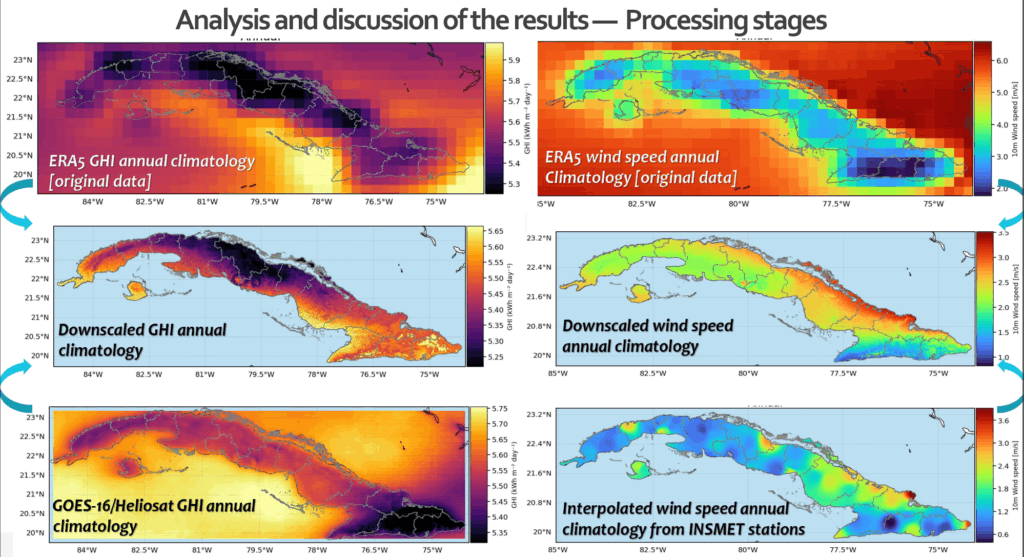 Image of satellite views of the Cuban project site. 