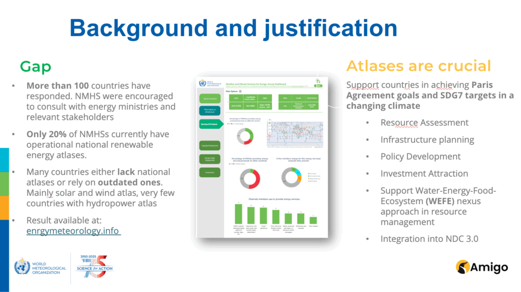 Slide with text on the background and justification for the project. 